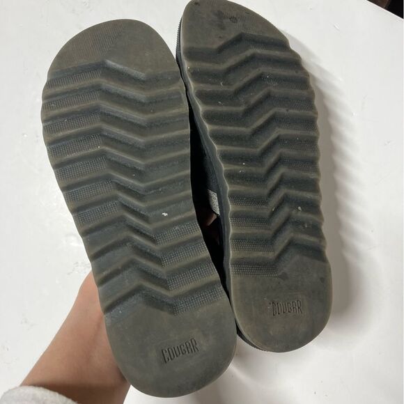 Cougar Lucia Bicolor Slip-On Sporty Leather Sandals in Black and Silver Gray 9M - Picture 8 of 11